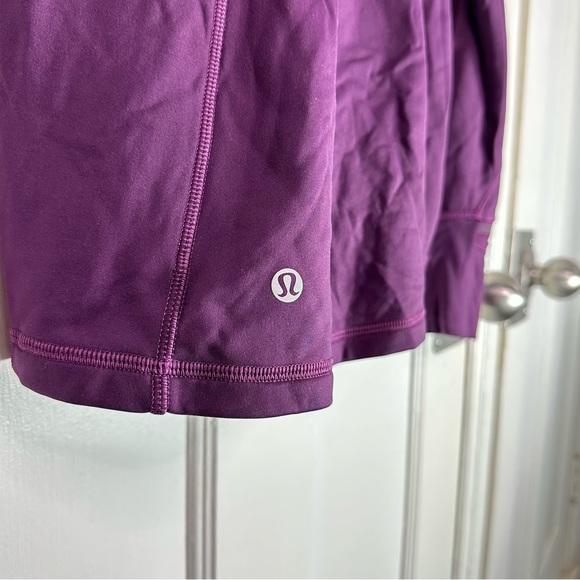 Lululemon First Mile 1/2 Zip Pullover Darkest Magenta 6 ruched back - Picture 13 of 14